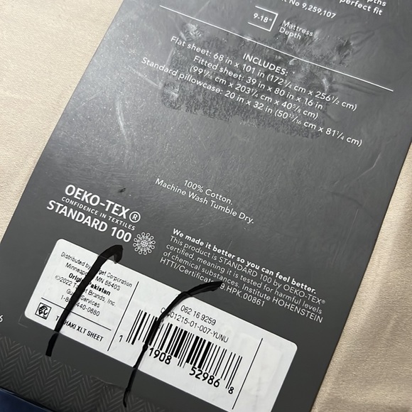 Threshold™ 400 Thread Count Solid Performance Sheet Set - True Khaki - Picture 5 of 5